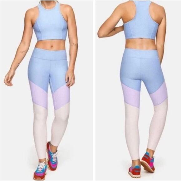 Outdoor Voices Leggings 7/8 Springs Tri-Color Block‎ Leggings Size Small - Picture 1 of 10